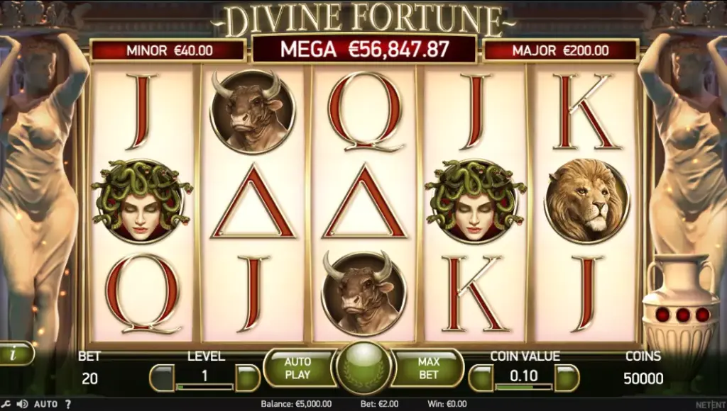Игра в игровой автомат Divine Fortune