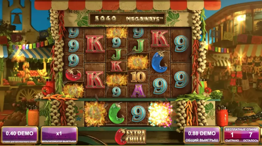 Игра в игровой автомат Extra Chilli